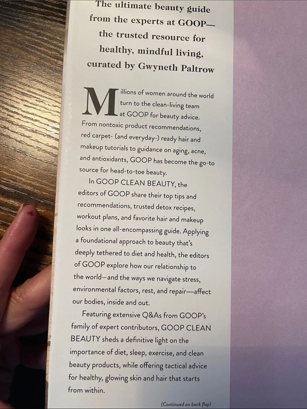 GOOP Clean Beauty Book with White Cover